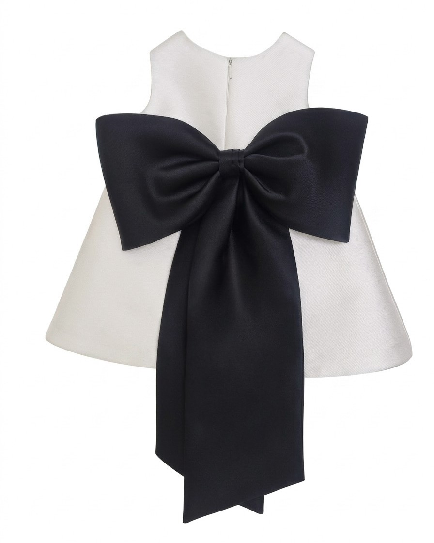 White Big Bow dress【サイズ3号/85~100/2~3歳用】