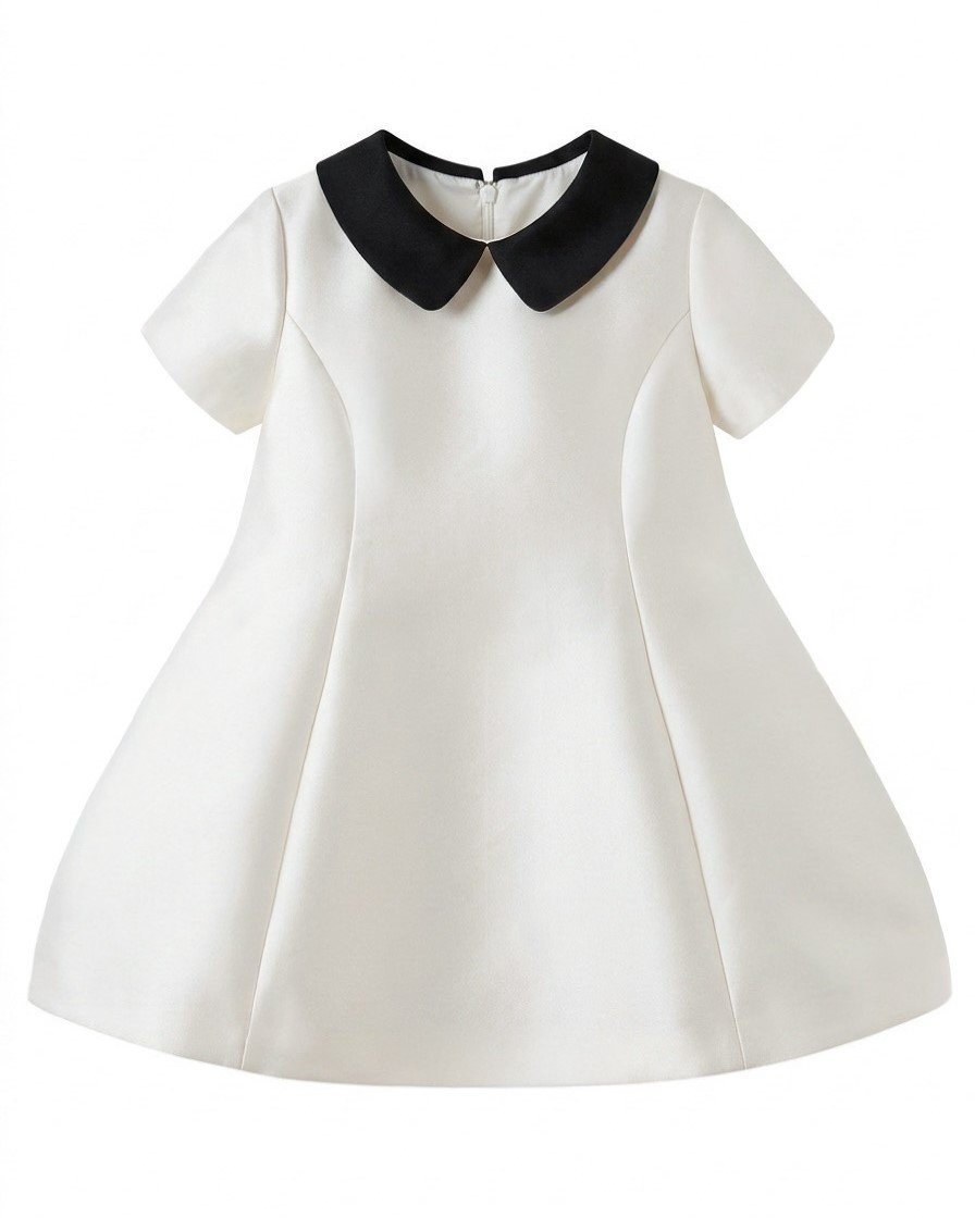 White Collar dress【サイズ１号/70~85/1~2歳用】