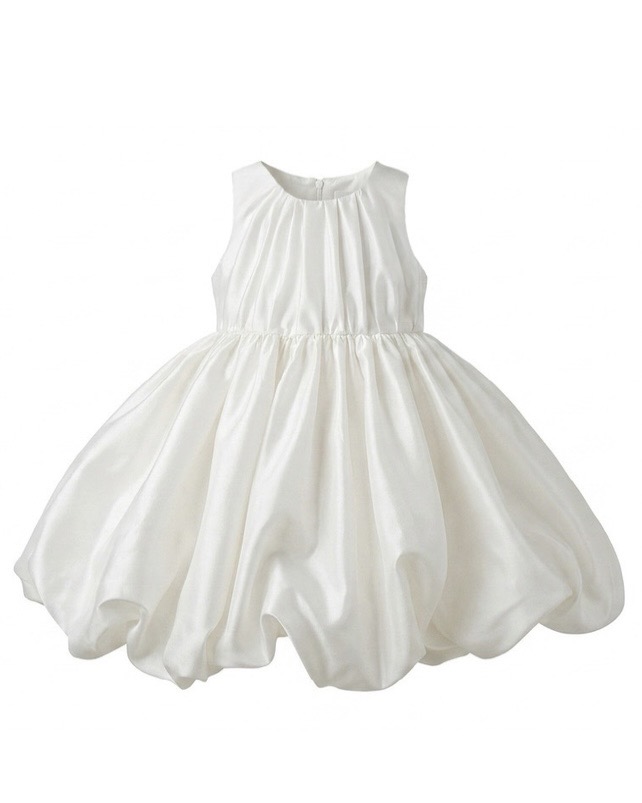 White Taffeta dress【サイズ3号/85~100/2~3歳用】