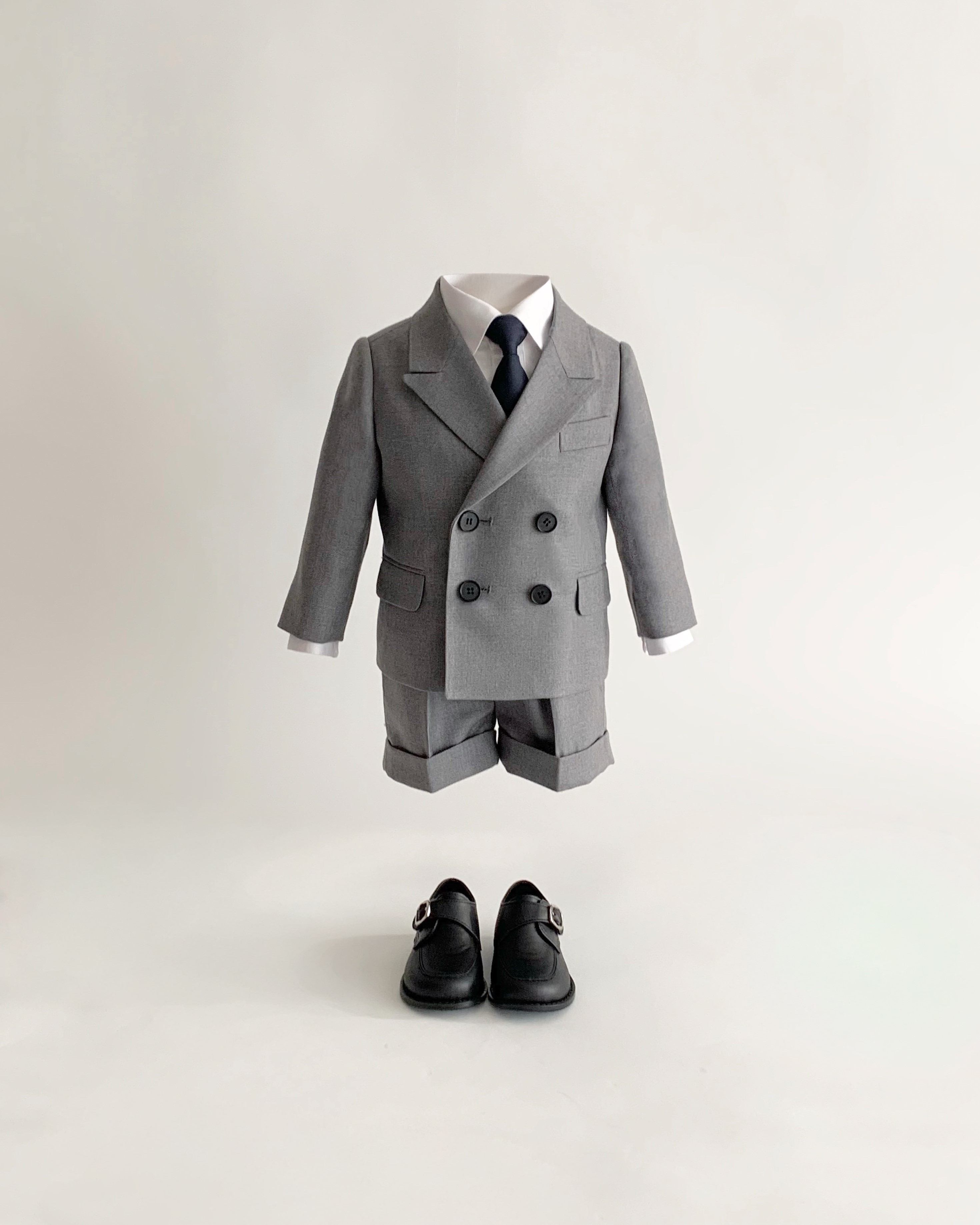 GREY DOUBLE SUIT【サイズ80/1~2歳用】